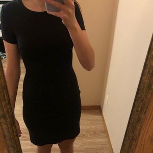 Black tight but stretchy dress: Old Navy